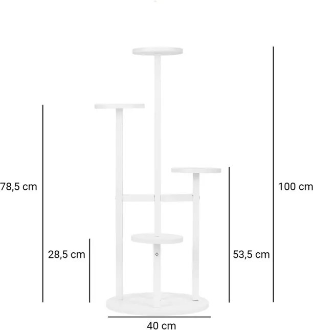 Stojan na kvety FINO biely