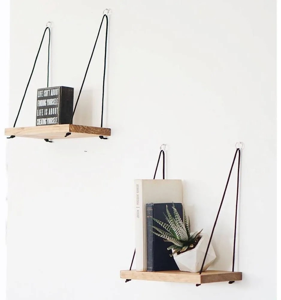 SADA 2x Nástenná polica smrek