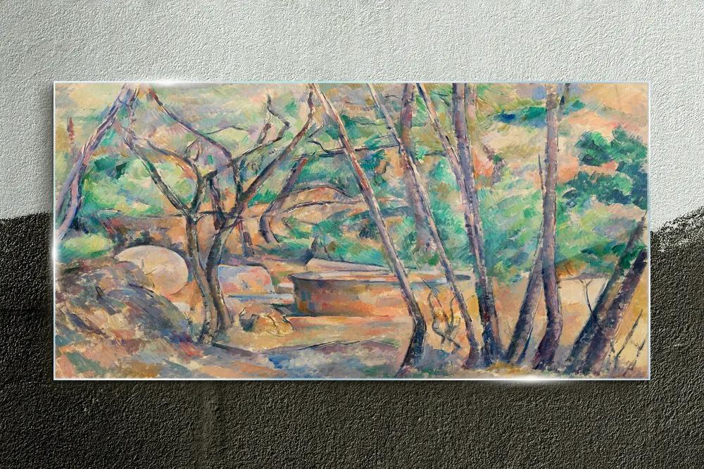 Sklenený obraz Abstrakcia príroda stromov