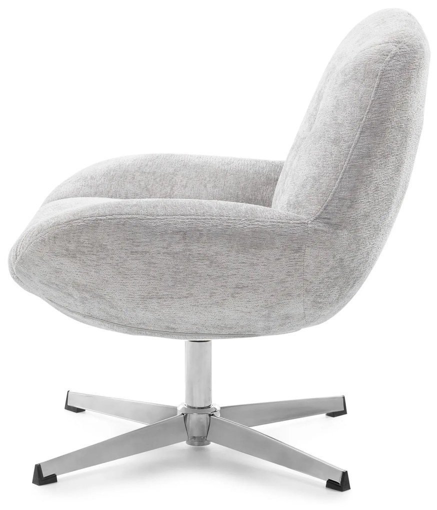 Otočné relaxační křeslo LUNNO šedé