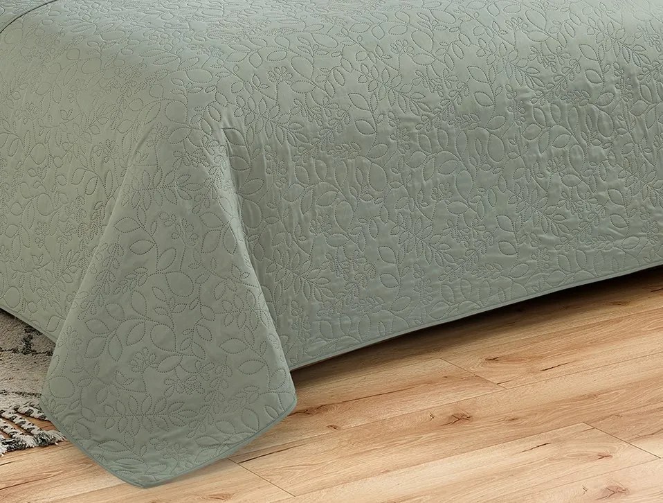 Prikrývka na posteľ Harmony 220x240 cm, šedo-zelený