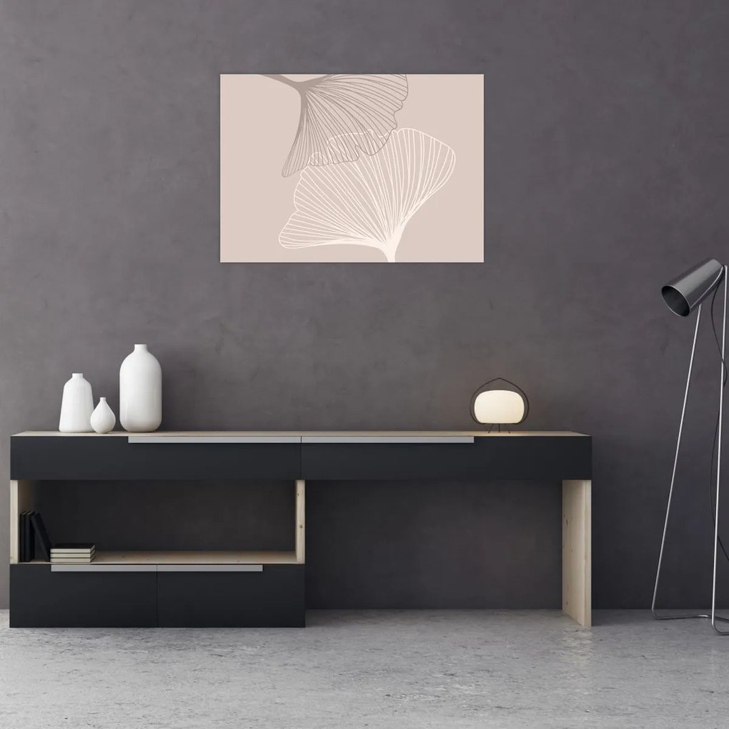 Obraz - Béžové listy N⁰2 (70x50 cm)
