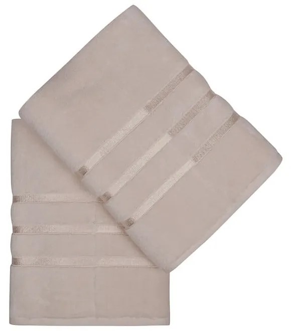 Svetložlté froté bavlnené osušky v súprave 2 ks 70x140 cm Dolce – Foutastic