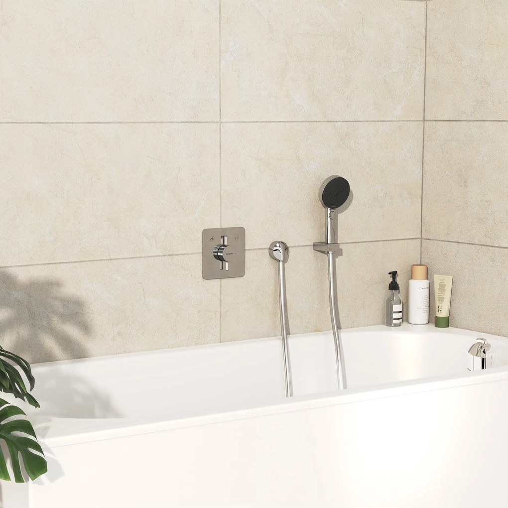 Hansgrohe DuoTurn Q, batéria pod omietku pre 2 spotrebiče, chrómová, HAN-75414000