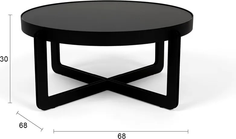 Čierny okrúhly konferenčný stolík Centre – Zuiver