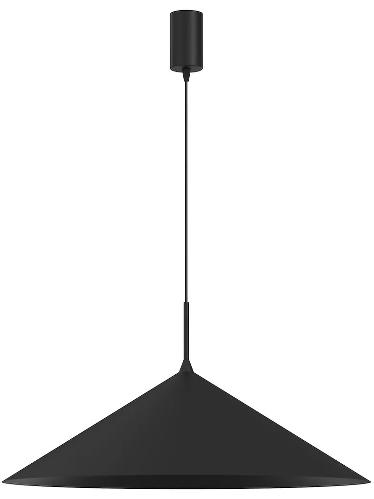 Závesné svietidlo Capital, 1x čierne kovové tienidlo, (fi 60cm), b