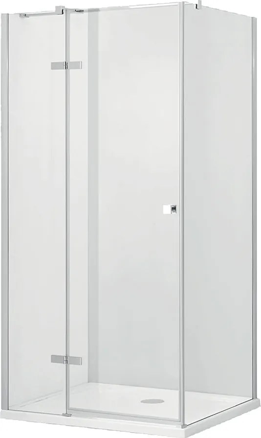 Besco Štvorcový sprchový kút PIXA GUN METAL SQ 90x90, výška 195 cm - bez vaničky BESCO-Orientácia: Pravá