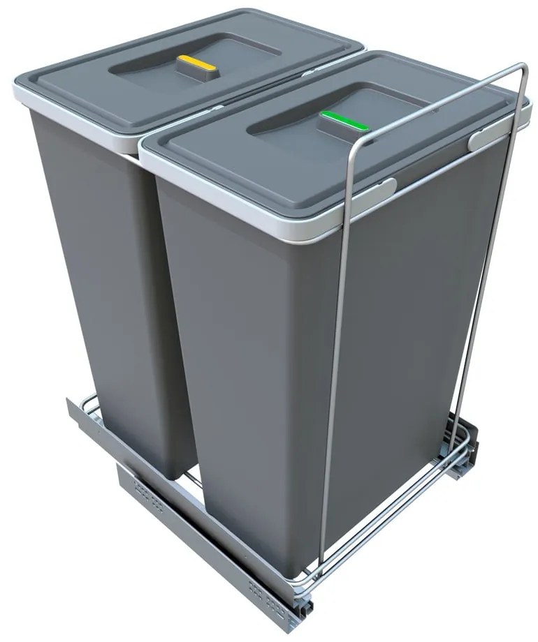 Plastový odpadkový kôš na triedený odpad/vstavaný 35 + 35 l Ecofil - Elletipi