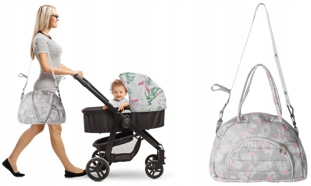 Taška ke kočárku Flaming šedá