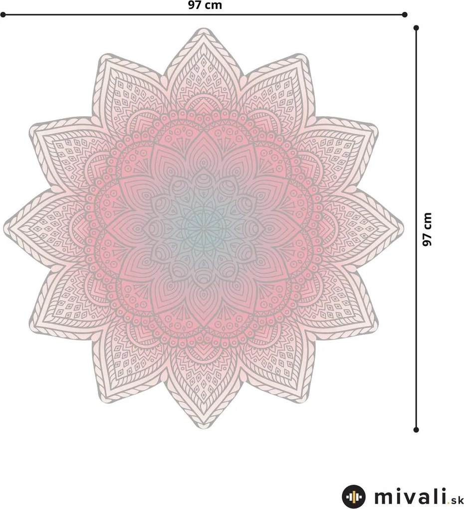 Samolepky na stenu - Mandala ružová