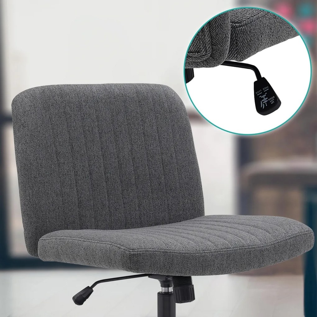 Design-Shop Kancelářská stolička Kingman látka - Tmavo sivá
