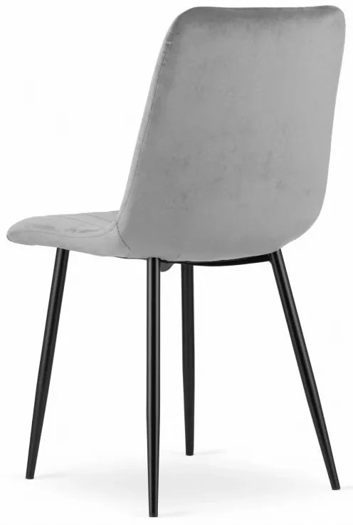 Set 4 kresiel LAVA - svetlosivý zamat