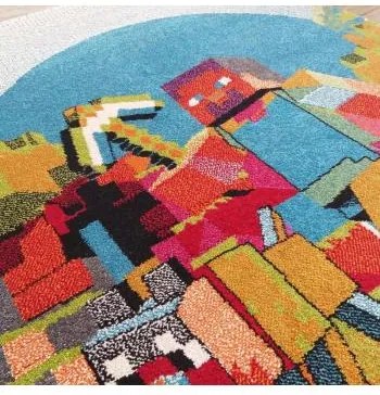 Farebný koberec s motívom Minecraft