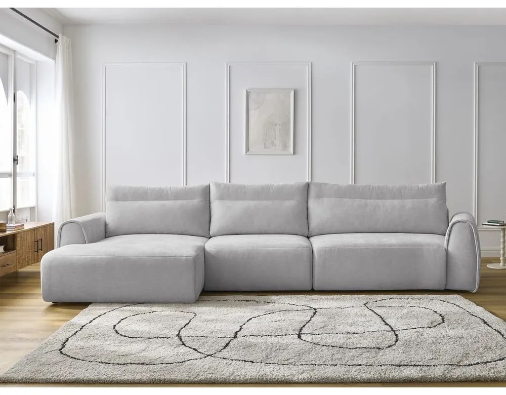 Svetlosivá rohová pohovka Aden – Bobochic Paris