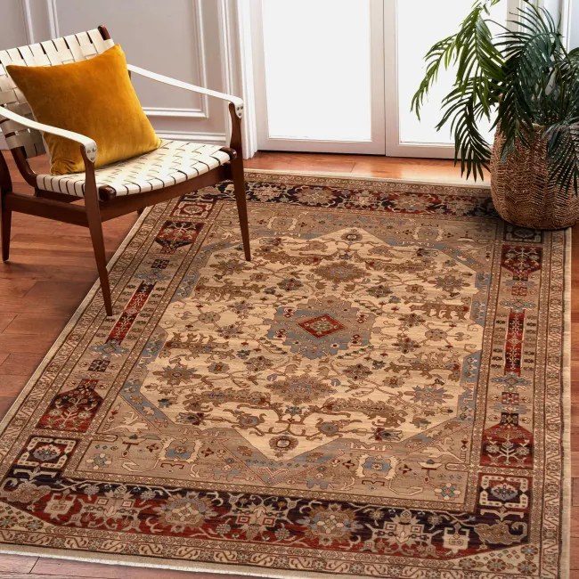 Koberec KESHAN, strapce 1255/53525 béžový / terakota