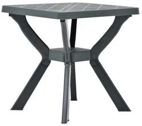 vidaXL Bistro stolík, zelený 70x70x72 cm, plast-