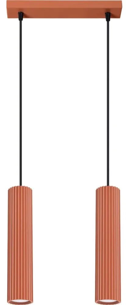 Sollux SL.1631 - Luster na lanku KARBON 2xGU10/10W/230V červená
