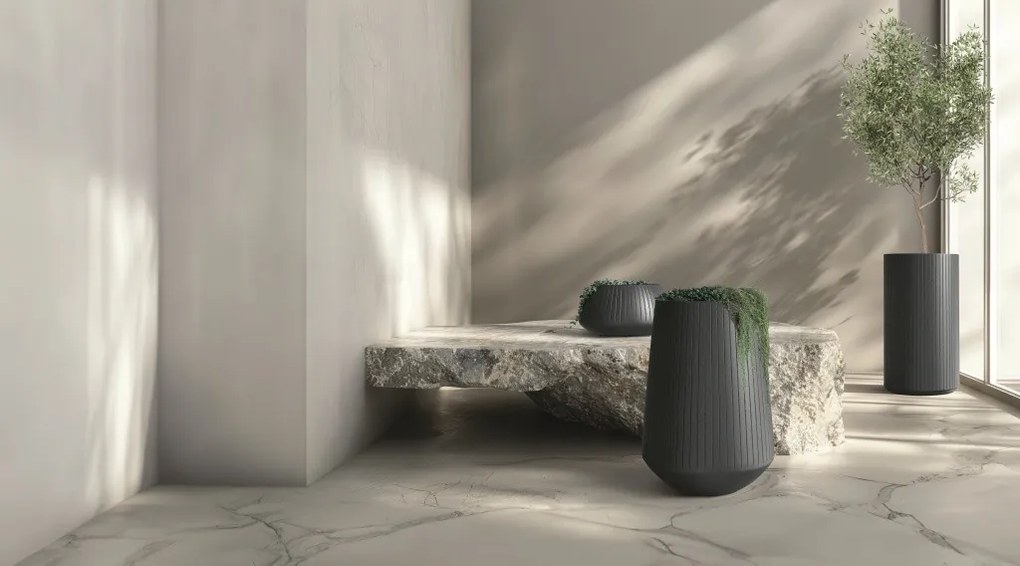 Kvetináč Coros Okrúhly Vysoký pieskový