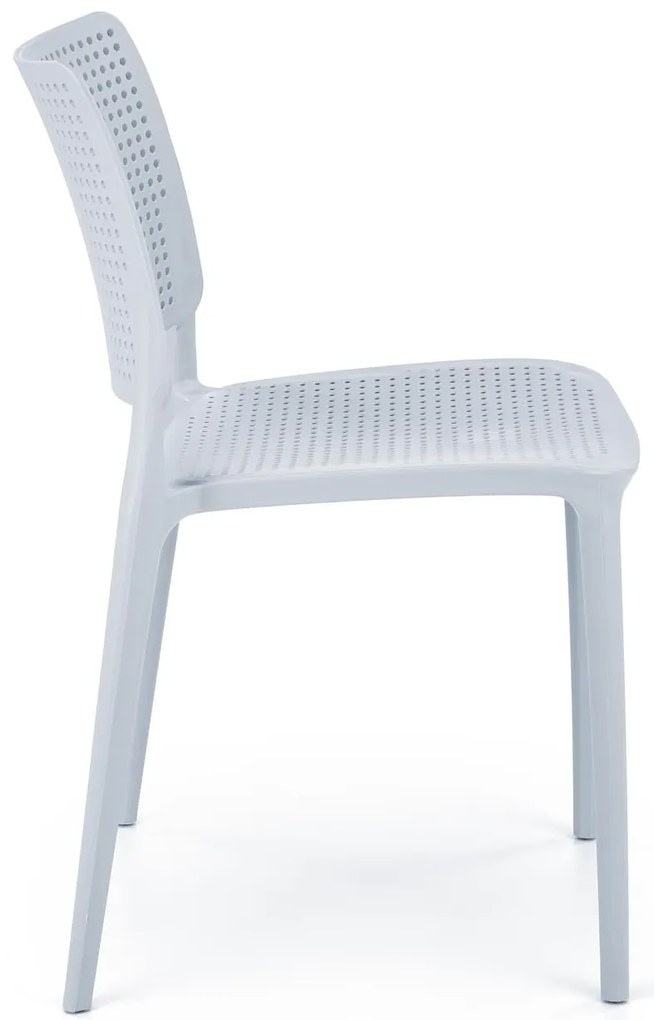 Svetlomodrá plastová stolička K514