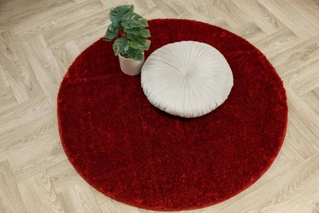 Kúpeľňový koberček Malmo červený, kruh
