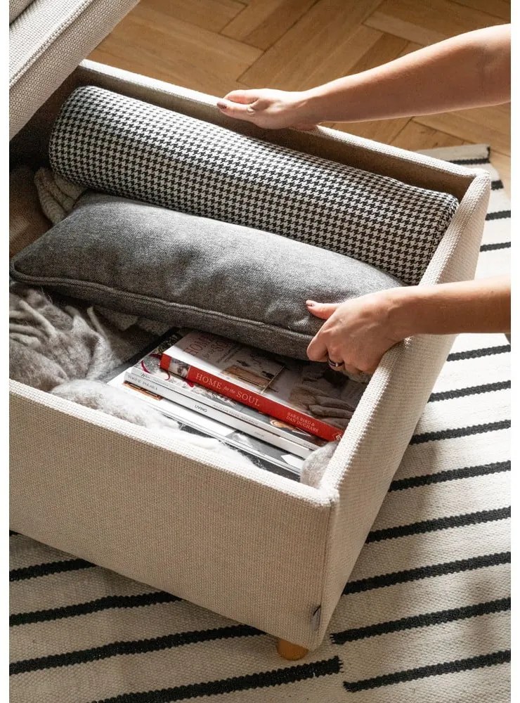 Béžová podnožka Simon – Miuform