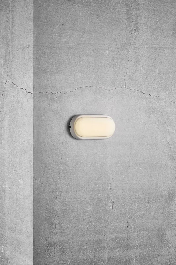 NORDLUX LED nástenné garážové svetlo CUBA, 14 W, teplá biela, oválne, biele
