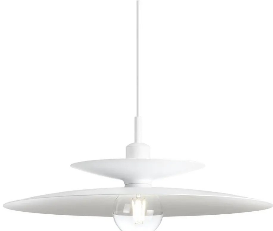 Redo 01-3048 - Závesný luster GUNNAR na lanku 1xE27/42W/230V pr. 50 cm biela