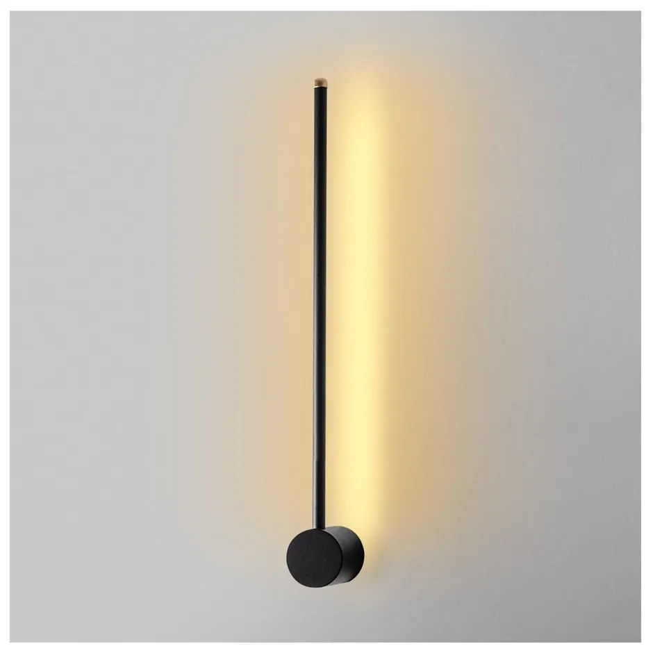 Čierne LED nástenné svietidlo ø 7 cm Sword – Opviq lights