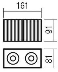 Redo 01-3410 - Bodové svietidlo DELPHI 2xGU10/7W/230V 16,1x8,1 cm biele