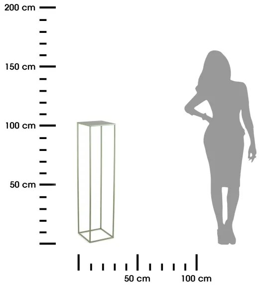 Stojan na kvety 100x24 cm tmavozelená