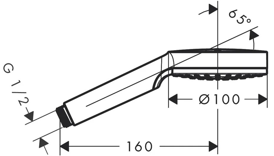 Hansgrohe Crometta, ručná sprcha 1jet, biela/chrómová, HAN-26331400