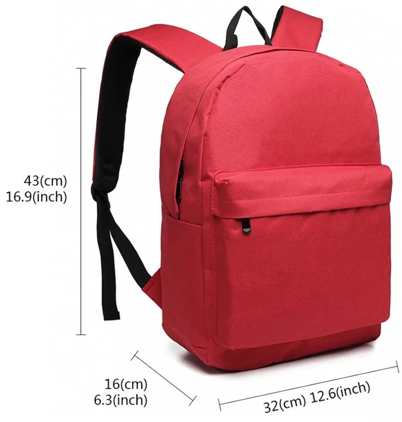 Konofactory Červený ľahký batoh do školy "Basic" 12L