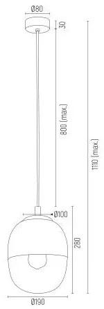 Argon 4675 - Luster na lanku BALTIMORE 1xE27/15W/230V zlatá