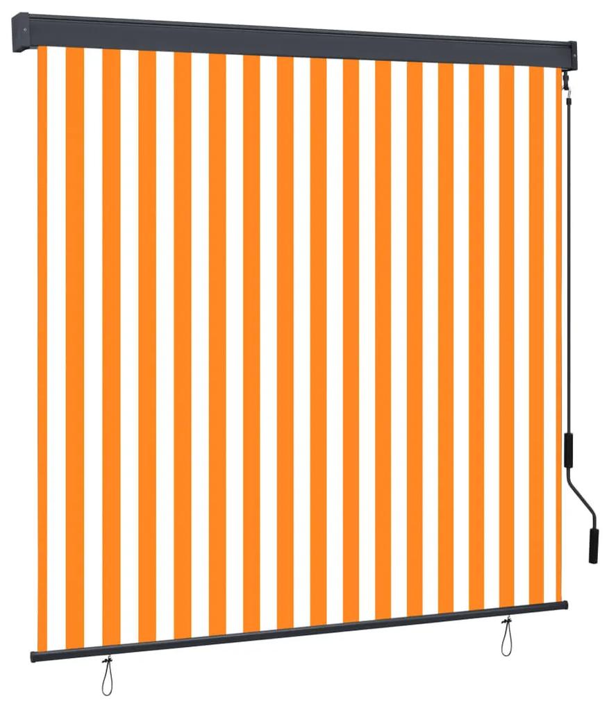 vidaXL Vonkajšia zatemňovacia roleta 160x250 cm biela a oranžová