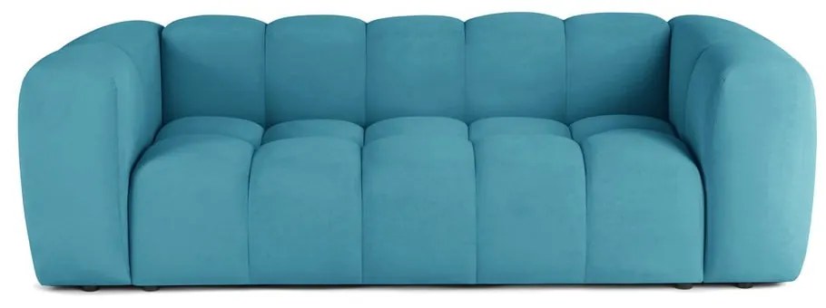 Tyrkysová zamatová pohovka 225 cm Cube – Bonami Selection