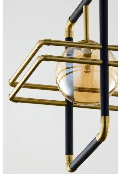 Jupiter 2025 - Luster na lanku FIORI 1xG9/10W/230V čierna/zlatá/béžová