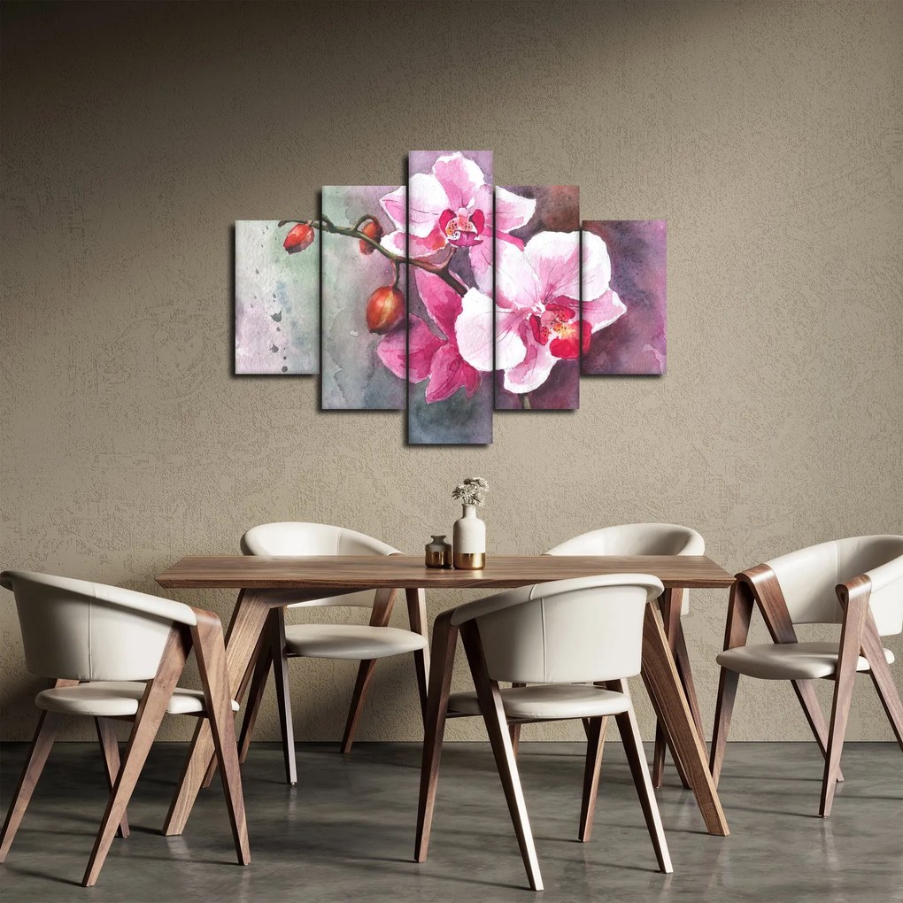 Obraz - Orchidey, aquarel (150x105 cm)