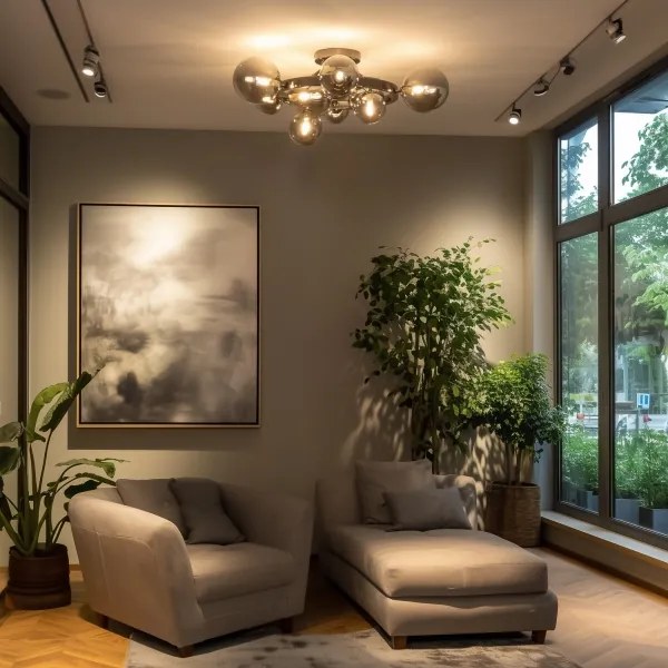 Brilagi - LED Prisadený luster MILLA 10xG9/3W/230V čierny chróm/dymová