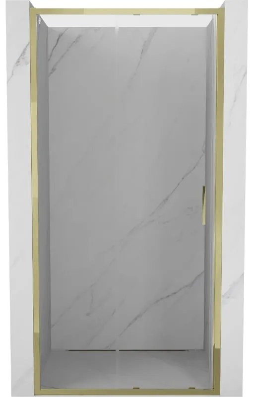 Mexen Exo, posuvné sprchové dvere 100 cm, číre sklo, zlatá, 8151-100-000-50-00