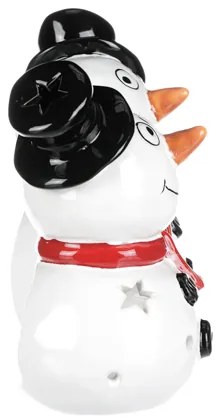 Snehuliak svietnik keramický 18cm