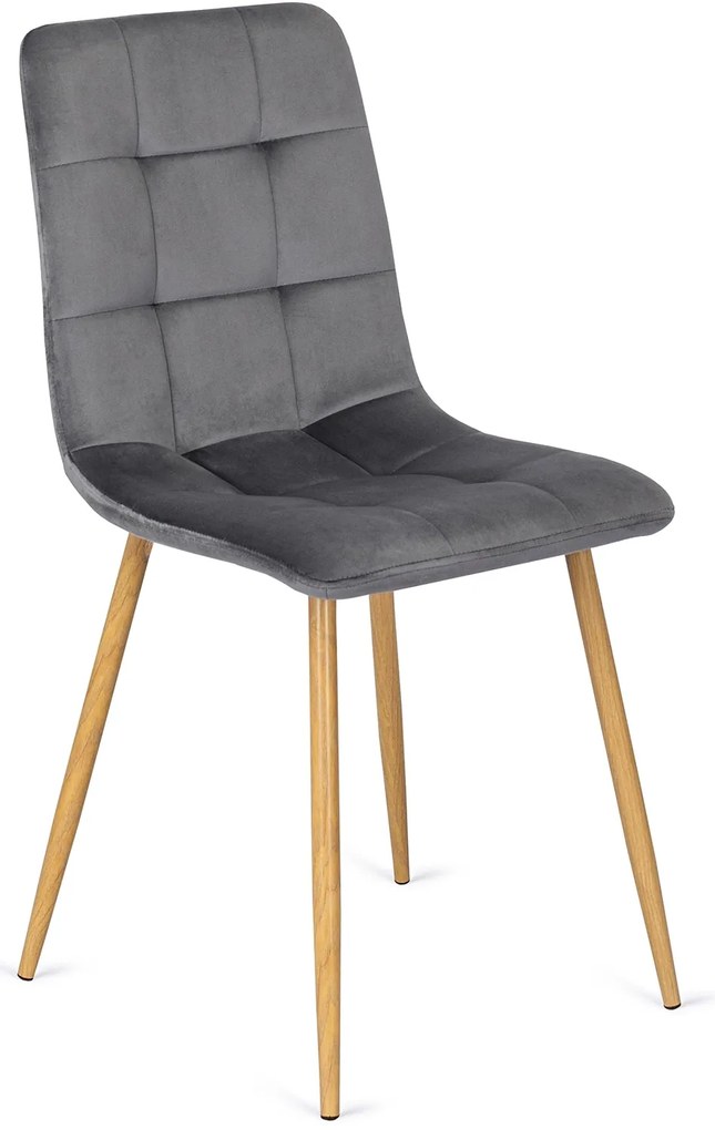 PROXIMA.store - Čalúnená jedálenská stolička FREDY FARBA: čierna, FARBA NÔH: chróm