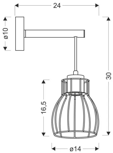 Nástenné svietidlo BERNITA 1xE27/60W/230V