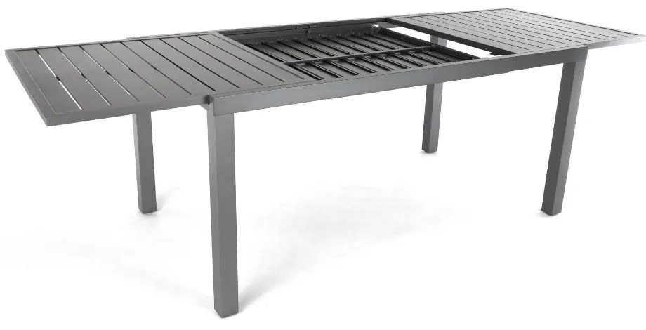 Záhradný stôl Mirolo, 160–240 × 89 cm, čierna