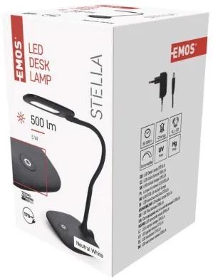 EMOS LED stolová lampa STELLA, čierna