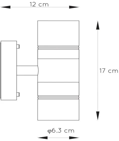 Lucide 14867/11/12 - LED Vonkajšie nástenné svietidlo ARNE-LED 2xGU10/5W/230V