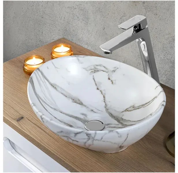 Umývadlo na dosku Pati biele