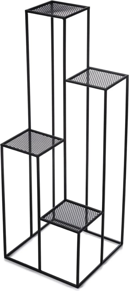 STOJAN NA KVETINÁČ KASKADA 110X40X40 CM ČIERNA