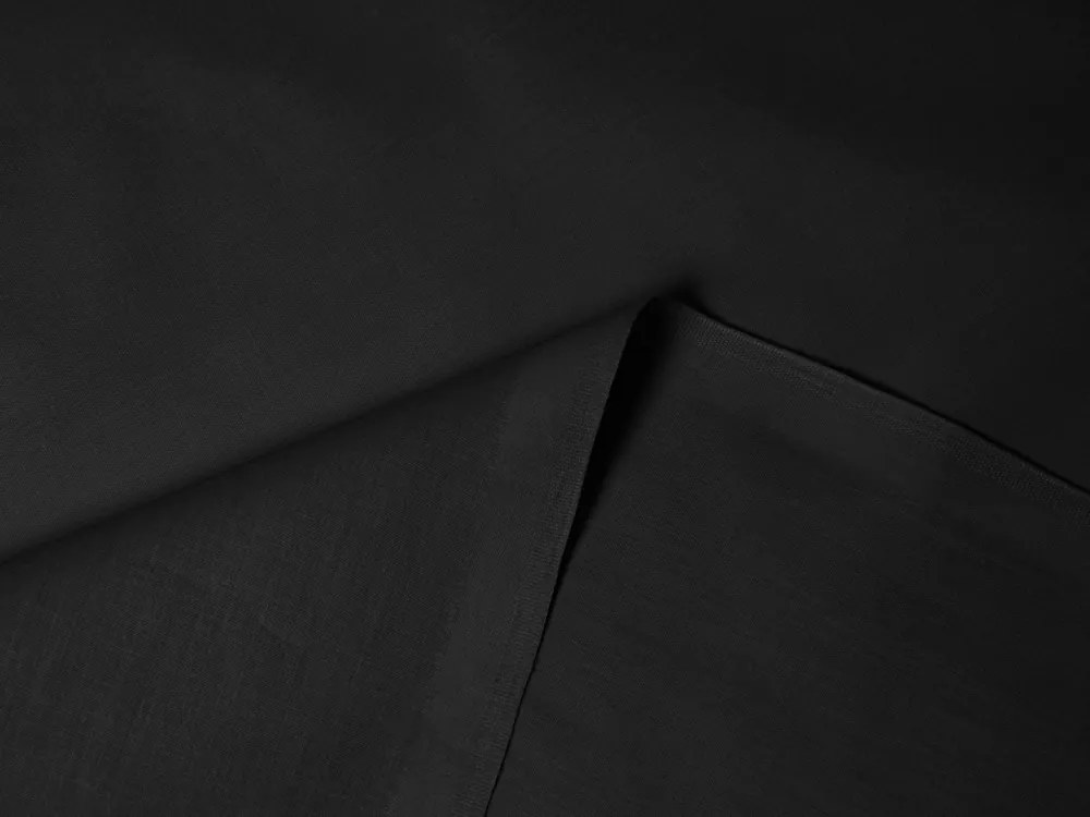 Biante Bavlnené jednofarebné posteľné obliečky Moni MOD-506 Čierne Predĺžené 140x220 a 70x90 cm