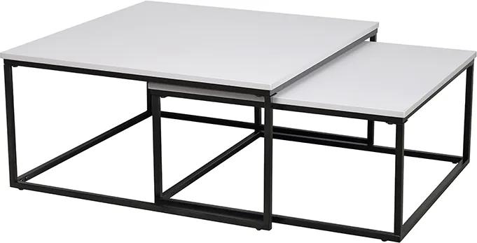 KONDELA Kastler Typ 1 konferenčný stolík (2 ks) čierna / biela