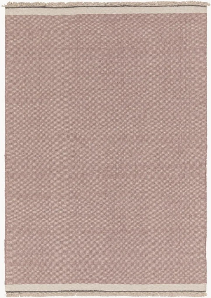 Ručne tkaný vlnený koberec's krátkym vlasom Karla